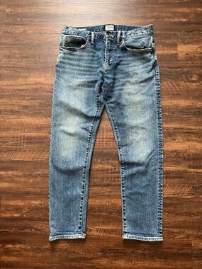 Todd Snyder Washed Indigo Slim Fit Stretch Five Pocket Jeans 32x30
